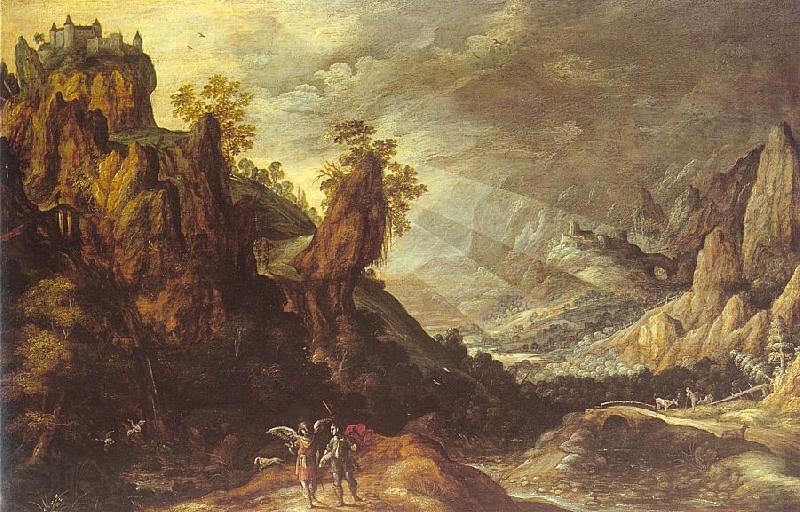 Kerstiaen de Keuninck Landscape with Tobias and the Angel Germany oil painting art